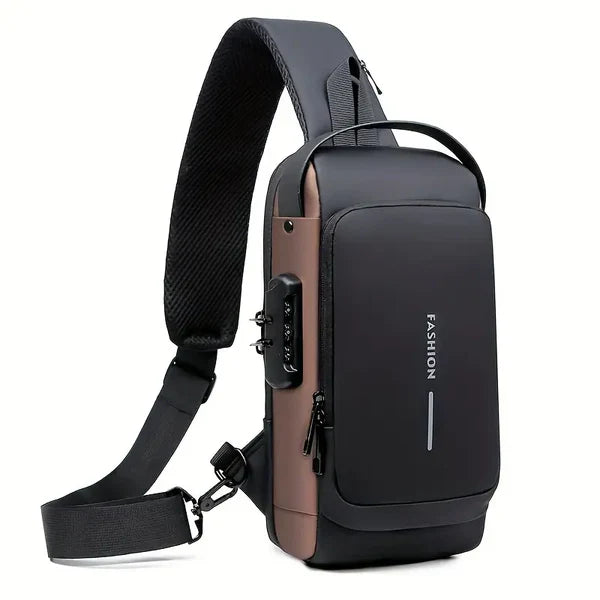 Men Sling Bag With Password Lock